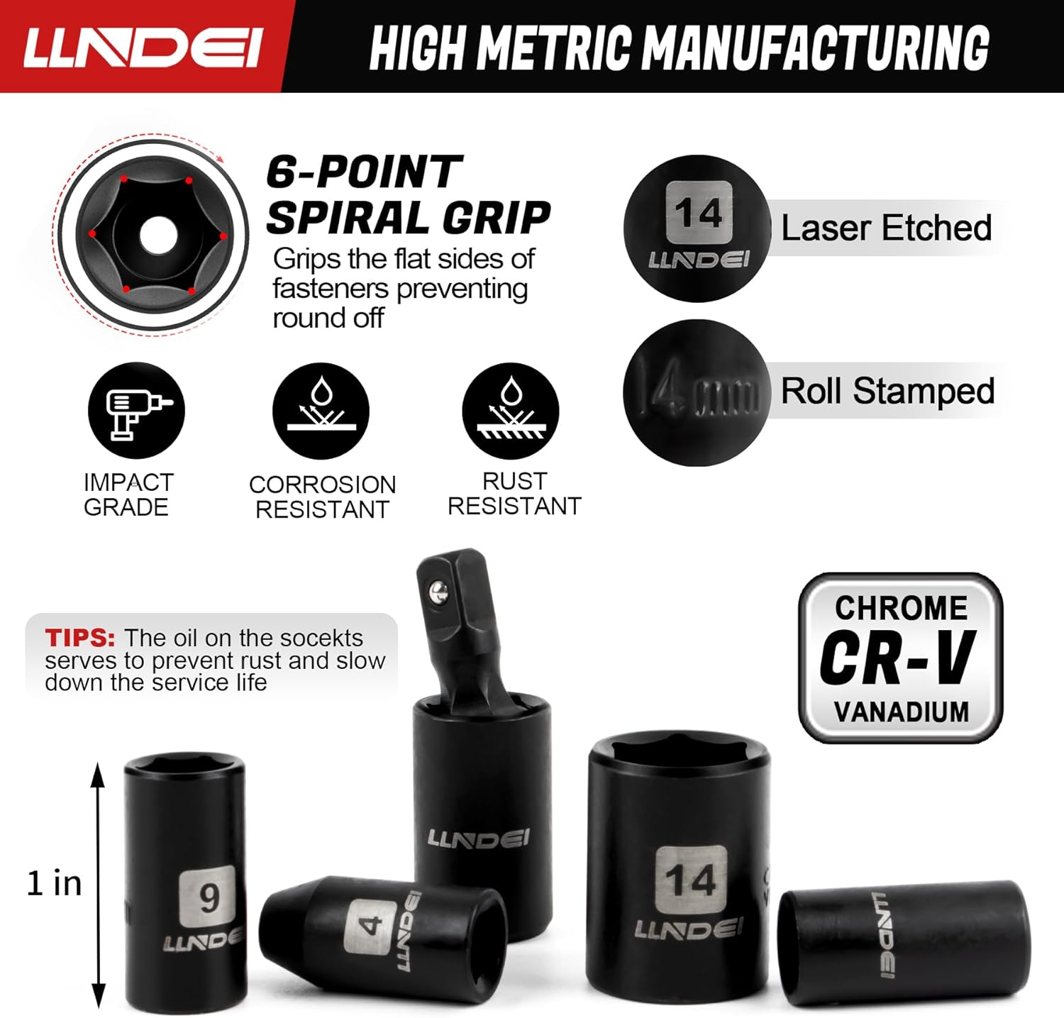 Bộ cờ lê vặn vít mini 48 chi tiết 1/4" LLNDEI, đầu lục giác nông hệ mét (4-14mm) 6 đầu, có cờ lê vặn vít mini 72 răng, bộ đầu vặn vít, bộ chuyển đổi đa năng và dây nối dài 3 inch