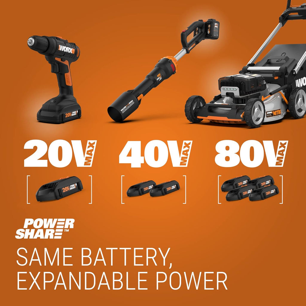 Máy cưa xích/cưa cột không dây Worx WG323 20V Power Share 10" có bộ căng tự động (Bao gồm pin và bộ sạc)Truy cập Cửa hàng hàng đầu của thương hiệu WORX
