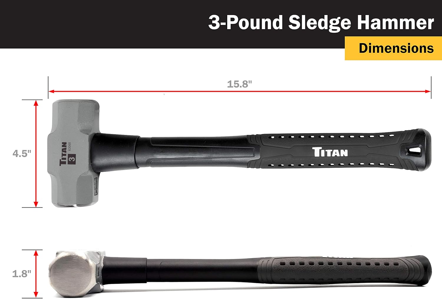 Titan 63000 3 lb x 16 in Búa