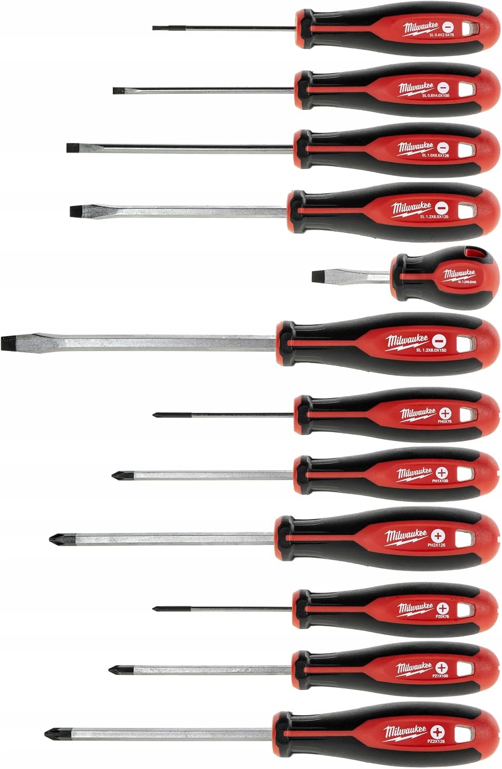 Bộ tua vít Milwaukee Clover 12 món 4932472003, màu đỏ