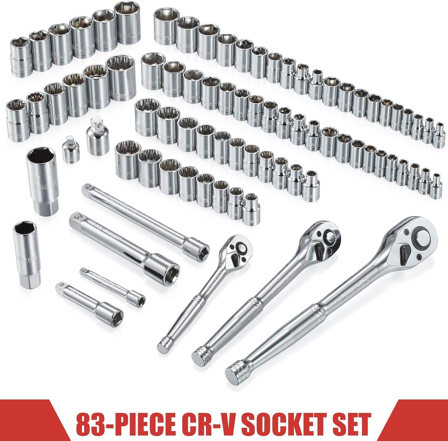 Bộ dụng cụ cơ khí 438 món có 3 ngăn kéo, hộp kim loại chịu lực, bộ dụng cụ sửa chữa/02