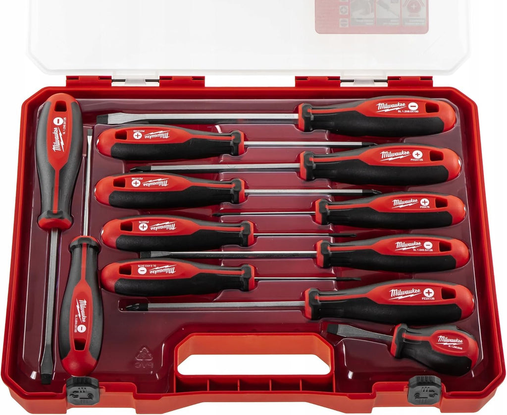 Bộ tua vít Milwaukee Clover 12 món 4932472003, màu đỏ