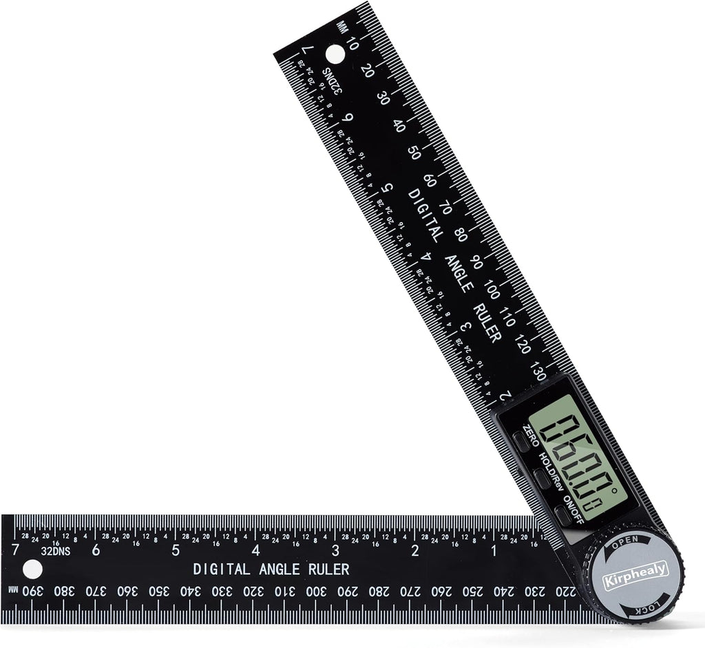 Thước đo góc kỹ thuật số, Công cụ đo góc chuyên nghiệp 7 inch 200mm, Thước đo góc có thể điều chỉnh thế hệ thứ 3, Màn hình hiển thị nhanh cho nghề mộc, Xây dựng và Sửa đổi nhà