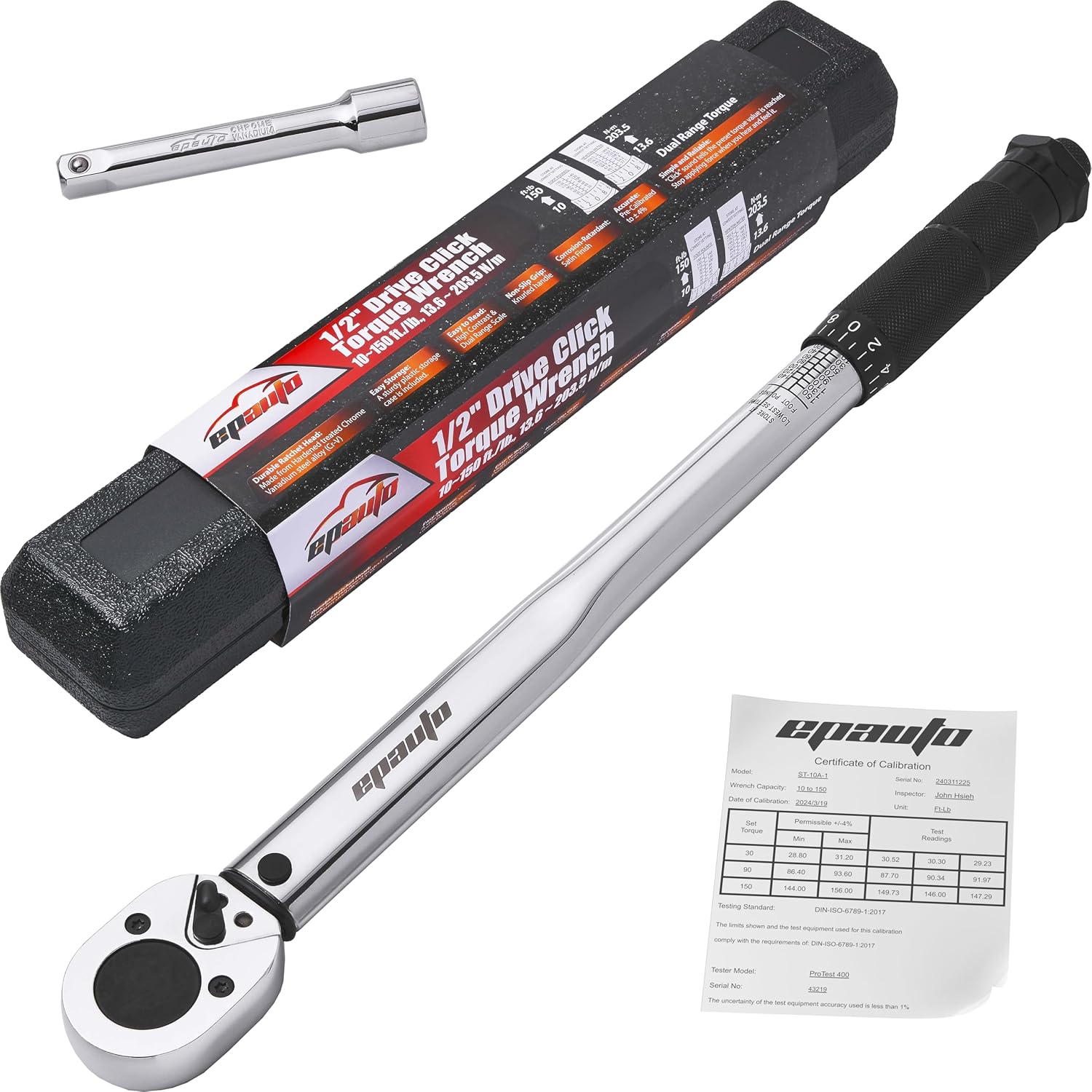 Cờ lê lực EPAuto 1/2", 10-150 ft/lbs, 13,6-203,5 N/m