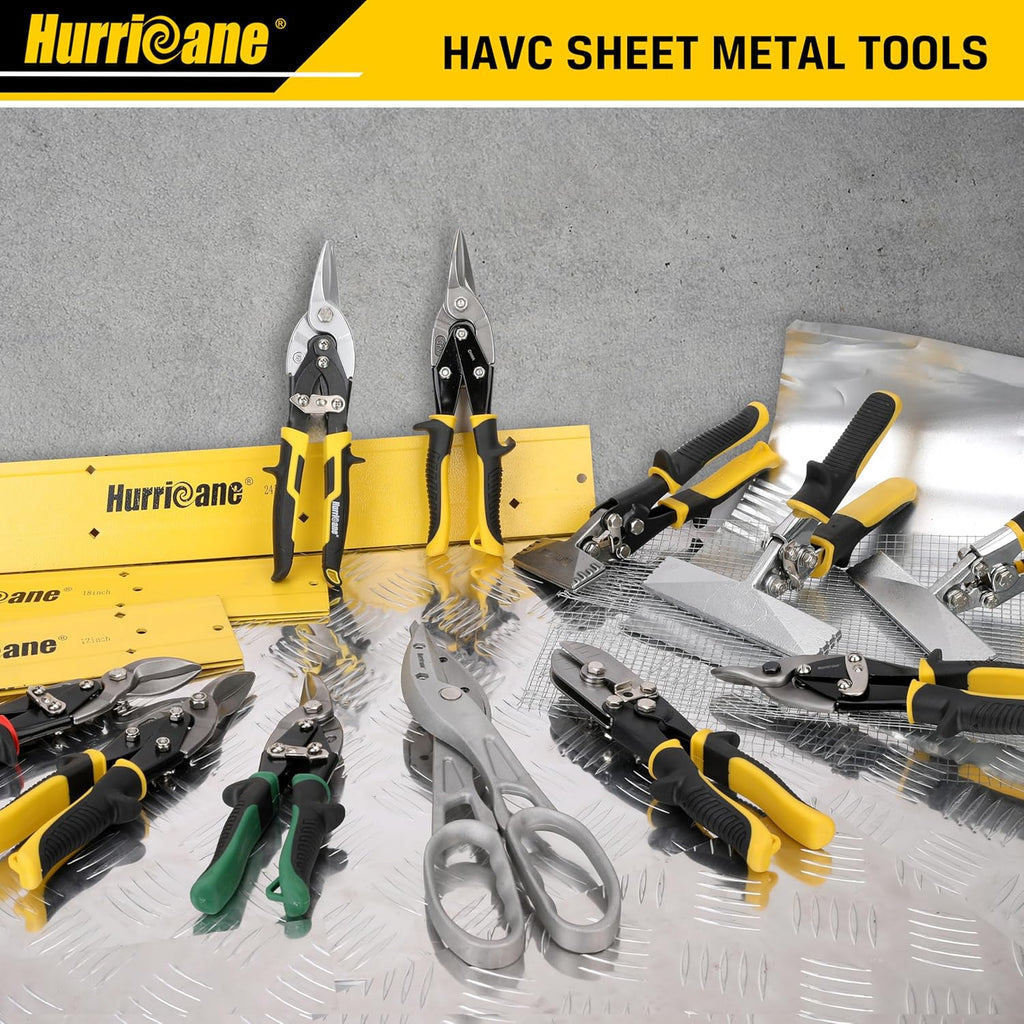 Kéo cắt thiếc hàng không HURRICANE 10" để cắt kim loại tấm, cắt thẳng, thép crom vanadi